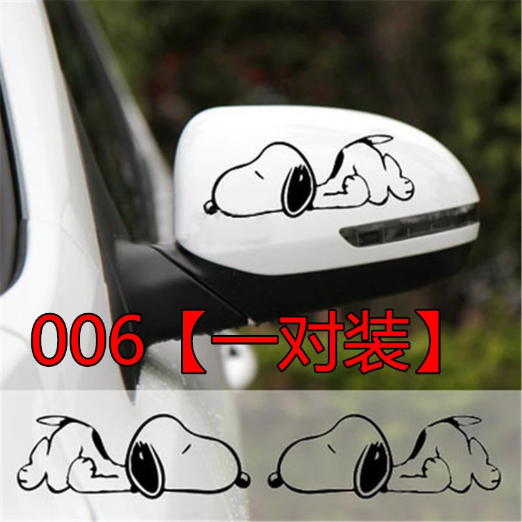 Snoopy автомобильные аксессуары милая Автомобильная наклейка отражатель зеркало