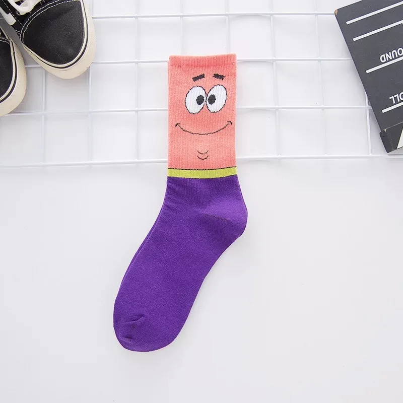 4 Стильные милые короткие носки, мужские с героями мультфильмов; Harajuku милые короткие Носки с рисунком; модные носки для скейтборда; забавные m - Цвет: 4