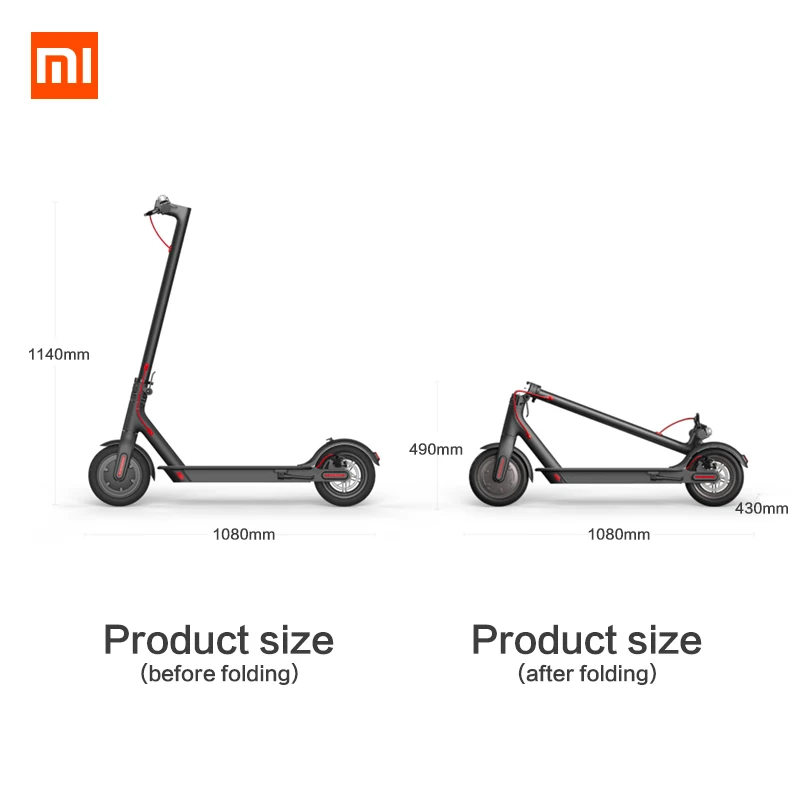 Оригинальный электрический скутер Xiaomi mijia M365 30 км складной аккумулятор умный для