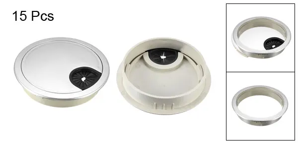 80mm Silver Tone Uxcell 15 шт./партия крышка для кабельного отверстия ABS настольная втулка для 50 мм 53 мм 60 мм 80 мм проводной Органайзер Черный Белый Серебряный тон - Цвет: 80mm Silver Tone