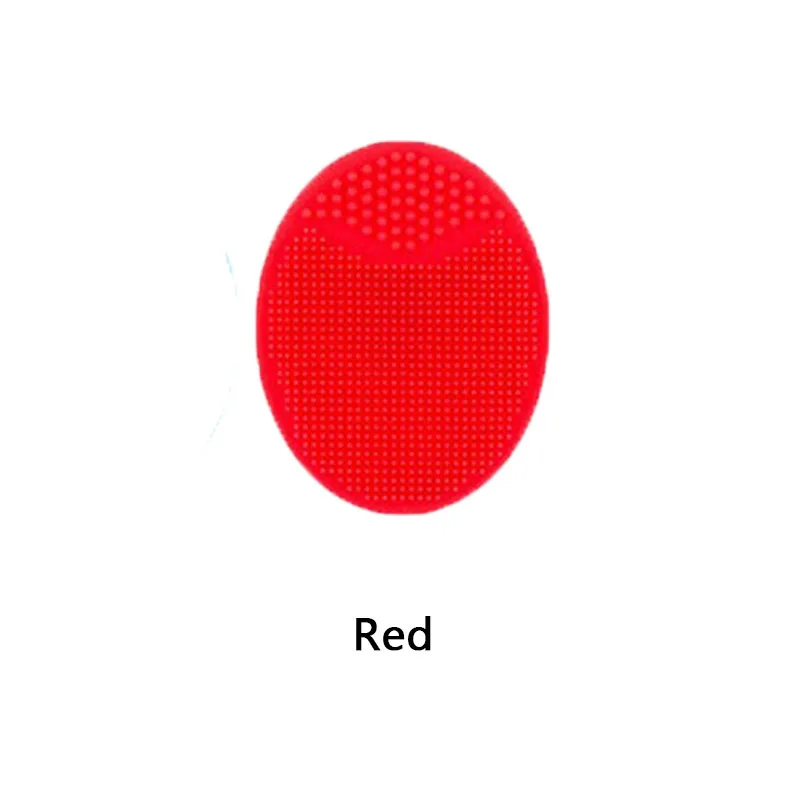 3 шт. Очищающая щетка для лица силиконовый для мойки подушечка отшелушивающий для лица инструмент для красоты черных точек - Цвет: red 1pcs