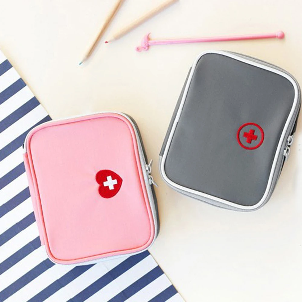 

1Pc 13*10*4cm Travel Portable First Aid Kit Bag Small Organizer Mini Outdoor Emergency Kit Bags Household Pill Medicine Package