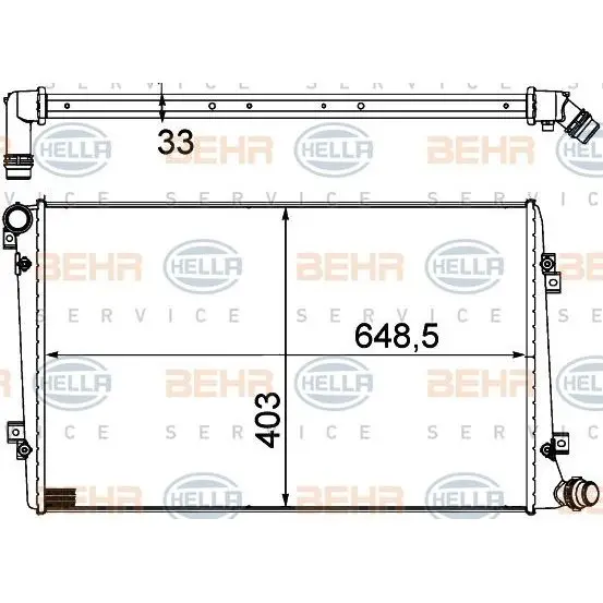 Радиатор двигателя HELLA 8MK376756-701