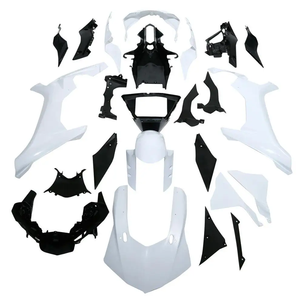 

ZXMT Motorcycle Full Fairing Set Kit injection Bodywork Panel Plastics For YZF R1 2015 2016 2017 15 16 17 unpainted White