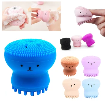 

Octopus Mini Silicone Facial Cleansing Brush Cleanser Deep Pore Cleansing Exfoliating Wash Face Cleansing Brushes Skin Care Tool