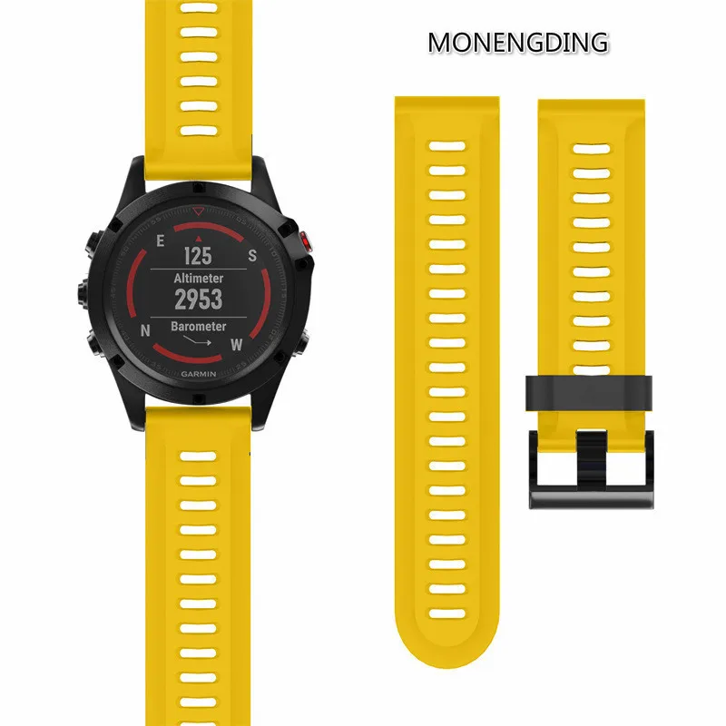 

26mm Soft Silicone Watch Band For Garmin Fenix 3 HR Wrist Strap For Fenix 5X Plus Colorful Smart Watch Strap Band For Fenix3