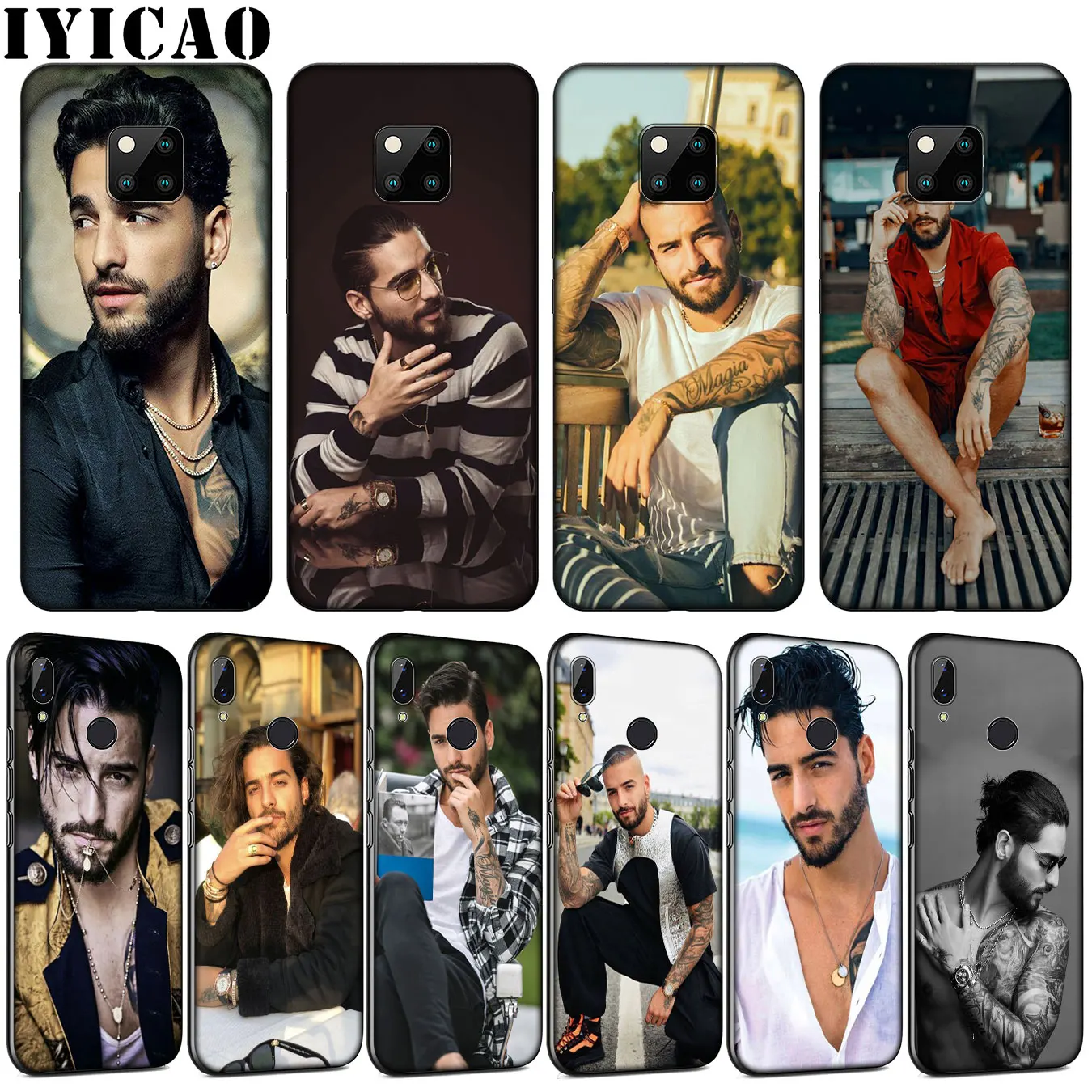 Мягкий силиконовый чехол IYICAO Maluma для телефона Huawei Mate 30 20 10 Pro черный Nova 5i 4 3 3i 2i 2 Lite |