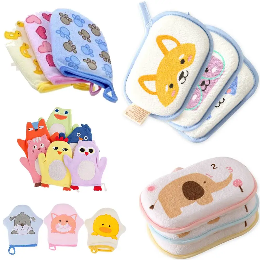 멀티 스타일 목욕 브러쉬 샤워 편안한 부드러운 수건 액세서리, 유아 어린이 문질러 아기 바디 워시 스폰지 코튼 