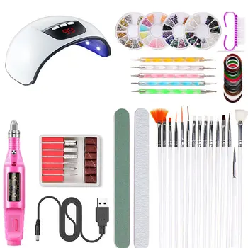 

45W USB Smart Sensor Nail Lamp UV LED Lamp Dryer Phototherapy Manicure Tools Set Electric Nail Drill Manicure Tool