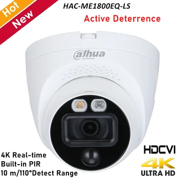 

Dahua Active Deterrence Series 4K Real-time HDCVI Fixed IR Eyeball Camera Built-in PIR 10 m/110° Detecting Range IP67 for CCTV