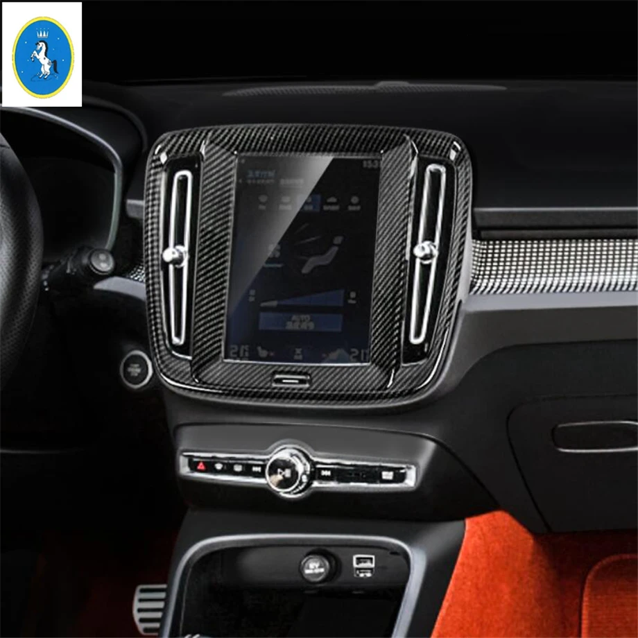 

Yimaautotrims Auto Accessory Middle Air Conditioning AC Outlet Vent Protector Cover Trim Fit For VOLVO XC40 2018 2019 2020 ABS