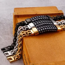 Европейский и американский популярный Ретро Титановый стальной мужской браслет, индивидуальные изогнутые брендовые трендовые ювелирные изделия из нержавеющей стали