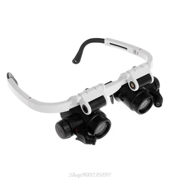 

Headband Glasses Magnifier Magnifying Glass With LED Lights 8X 15X 23X Illuminated Magnifier Loupe Watch Repair Lamp Jy22 20