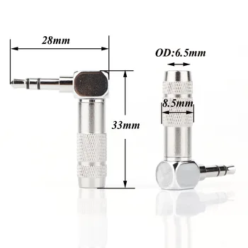 

2pcs HP101 3.5mm Right Angle Angled Stereo Jack Plug Audio Cable Solder Adapter Terminal