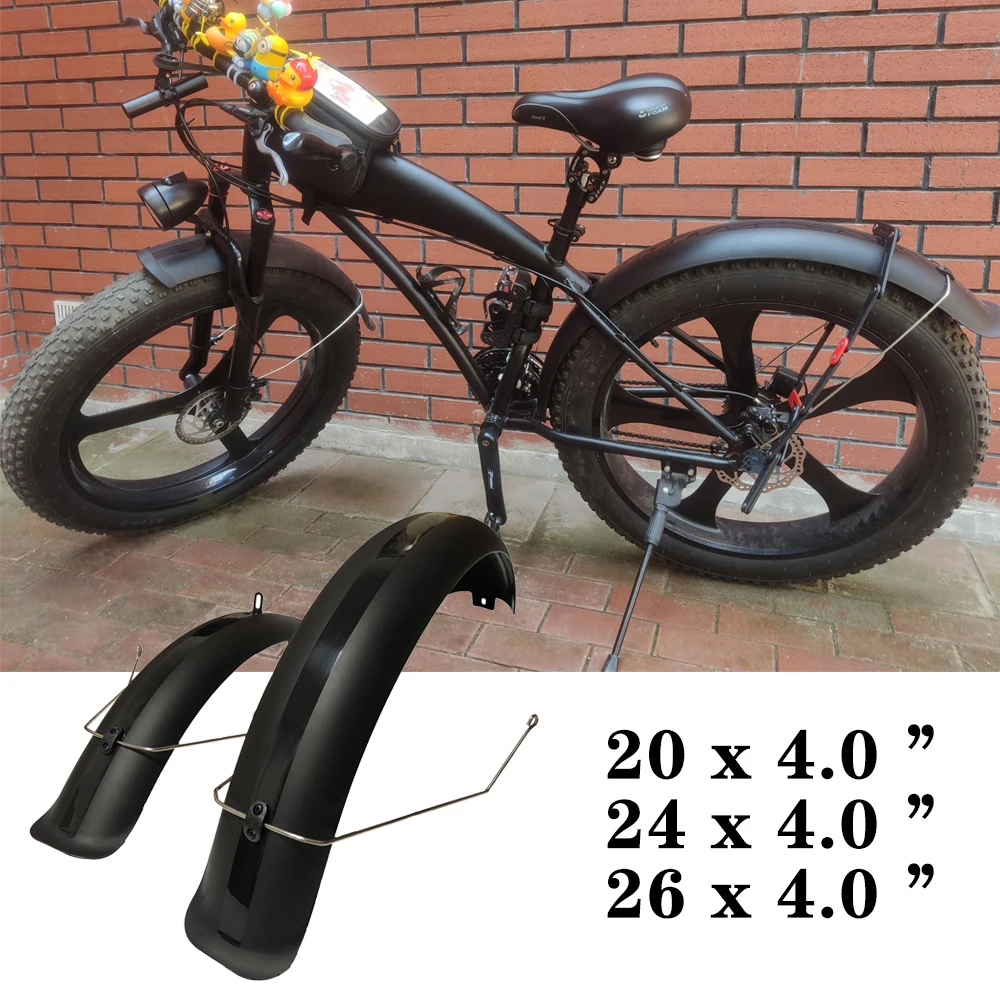Rear Fender Set Full Coverage Fat Bike Fenders ZSYALY Fat Bike