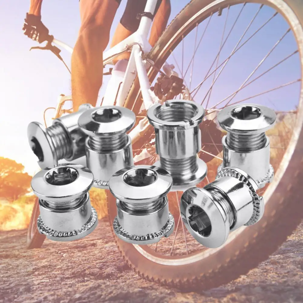 Crankset Screws Steel Chainwheel Bolts Silver Practical Compact Bike Chain Wheel Screw |