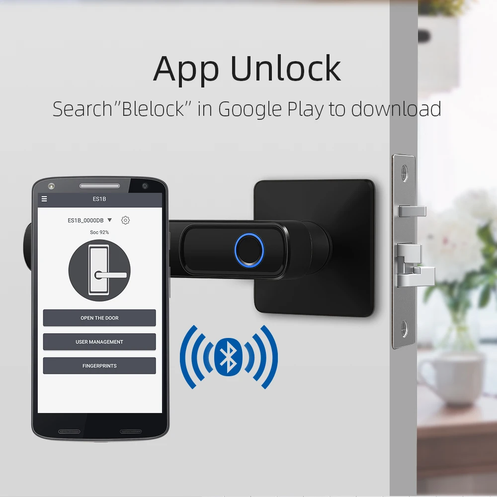 Bluetooth отпечаток пальца Умный Замок приложение разблокировка система контроля доступа