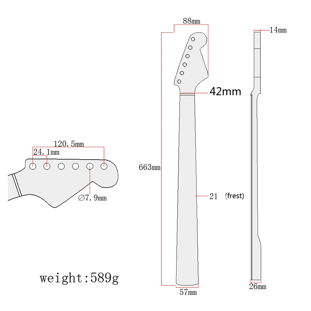Аксессуары для гитары электрогитара горлышко 21 электрогитара гриф Гриф для ST Запчасти Замена