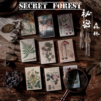 

30pcs Secret Forest Series Botany Plant Flowers Mushroom Deco Stickers Scrapbooking Bullet Journal Retro Album DIY Stationery