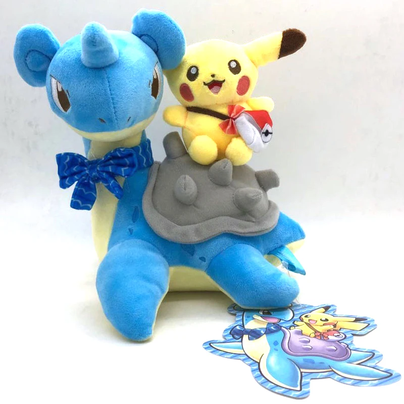 Lapras плюшевые куклы Latios игрушки аниме чучела хобби коллекции Пикачу путешествия с Lapras и Latios аниме shcool подарок для ребенка