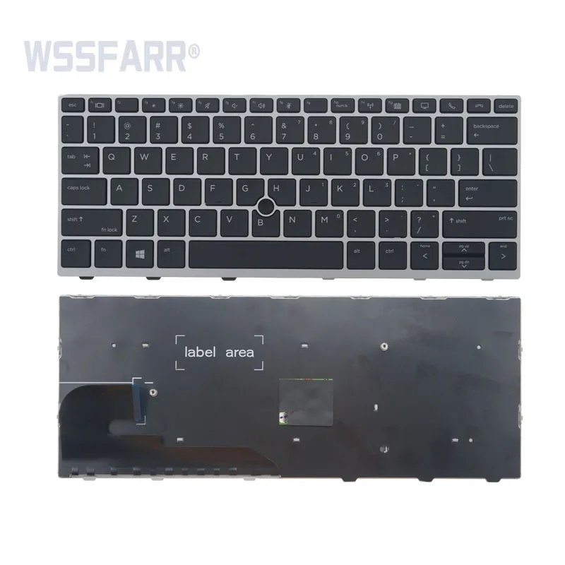 Новая клавиатура для ноутбука с подсветкой HP Elitebook 735 G5 830 на английском