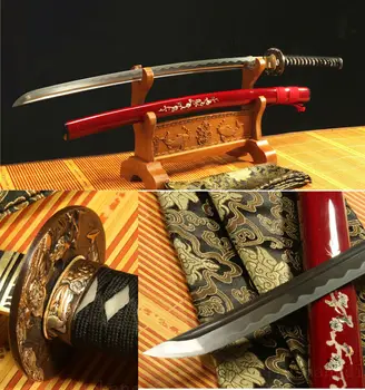 

DAMASCUS FOLDED STEEL CLAY TEMPERED JAPANESE SAMURAI SWORD KATANA COPPER TSUBA
