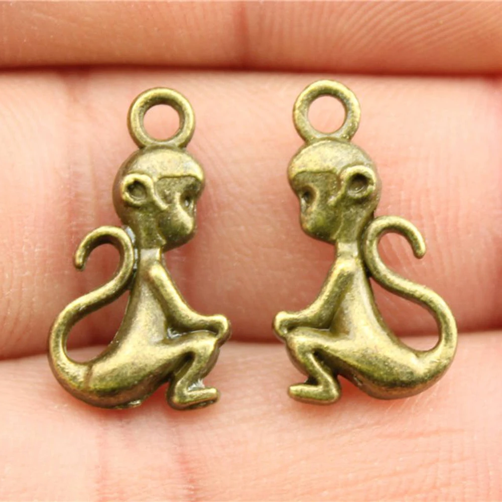 10 шт. подвески в виде обезьяны 20 х10 мм 2 цвета|monkey charm|charm charmdouble sided charms |