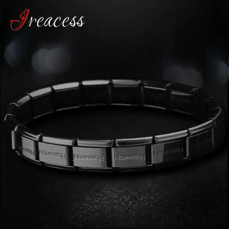 Stainless Steel Bracelet Women Gold Black Blue Silver Color Fashion Jewelry Men