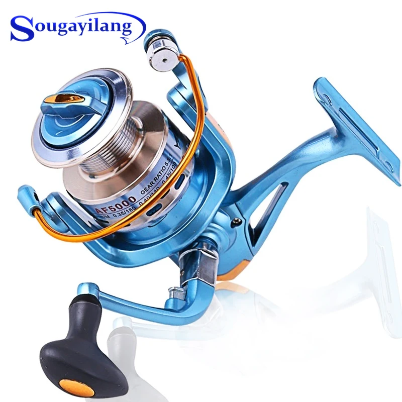 

Sougayilang Spinning Fishing Reel High Speed 5.5:1 Super Light Fishing Reel 12 BB Freshwater Saltwater Spinning Reel
