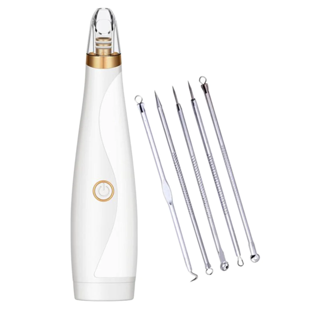 6 In 1 Electric Facial Blackhead Remover Nose Pore Pimple Cleaner Extractor Kit Black Spots Pore Cleaner Skin Care Machine
