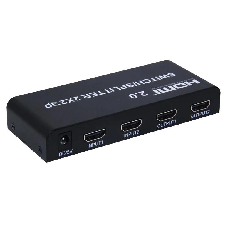 2x2 HDMI переключатель сплиттер 2 в преобразователь адаптер с дистанционным