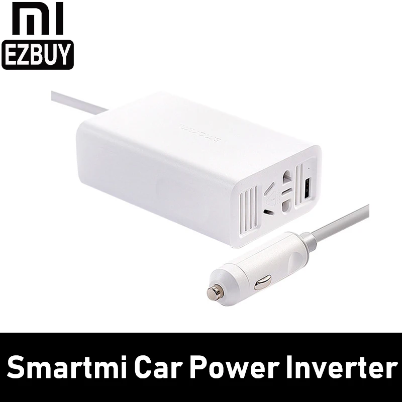 Xiao mi jia SMART 100 Вт портативный автомобильный преобразователь мощности DC 12 В в AC 220 с 5