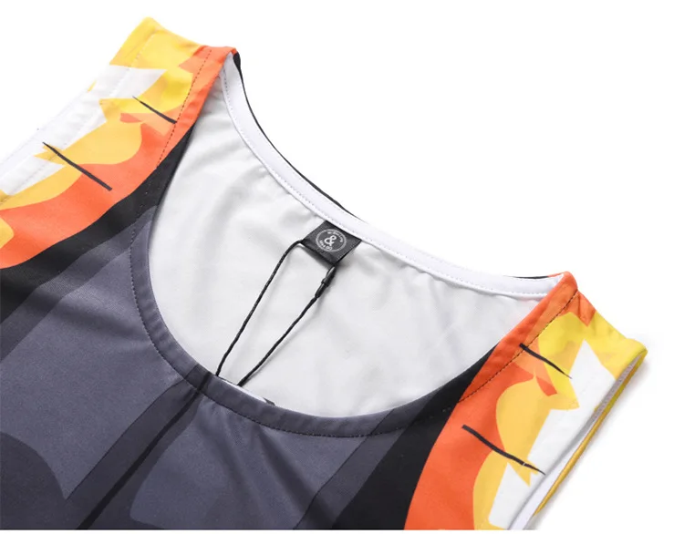 Cross Border Sleeveless T-shirt Summer Dragon Ball Enlightenment Geeta Printted Waistcoat Sports Running Youth Students Waistcoa