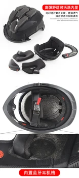 

Full Face Motorbike Helmets Soman SM-X7 Dot Motorcycle Snake Pattern Carbon Fiber Bluetooth Helmet casco capacete moto