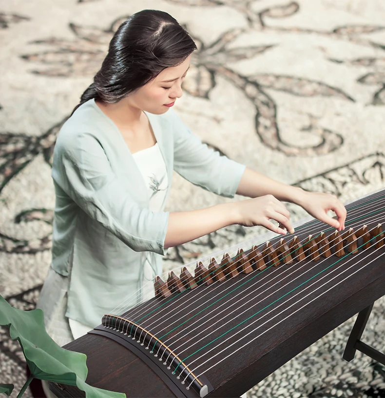 Профессиональный 21 струнный китайский zither fortune paulownia твердой древесины guzheng твердой древесины простой поверхности gu zheng zither