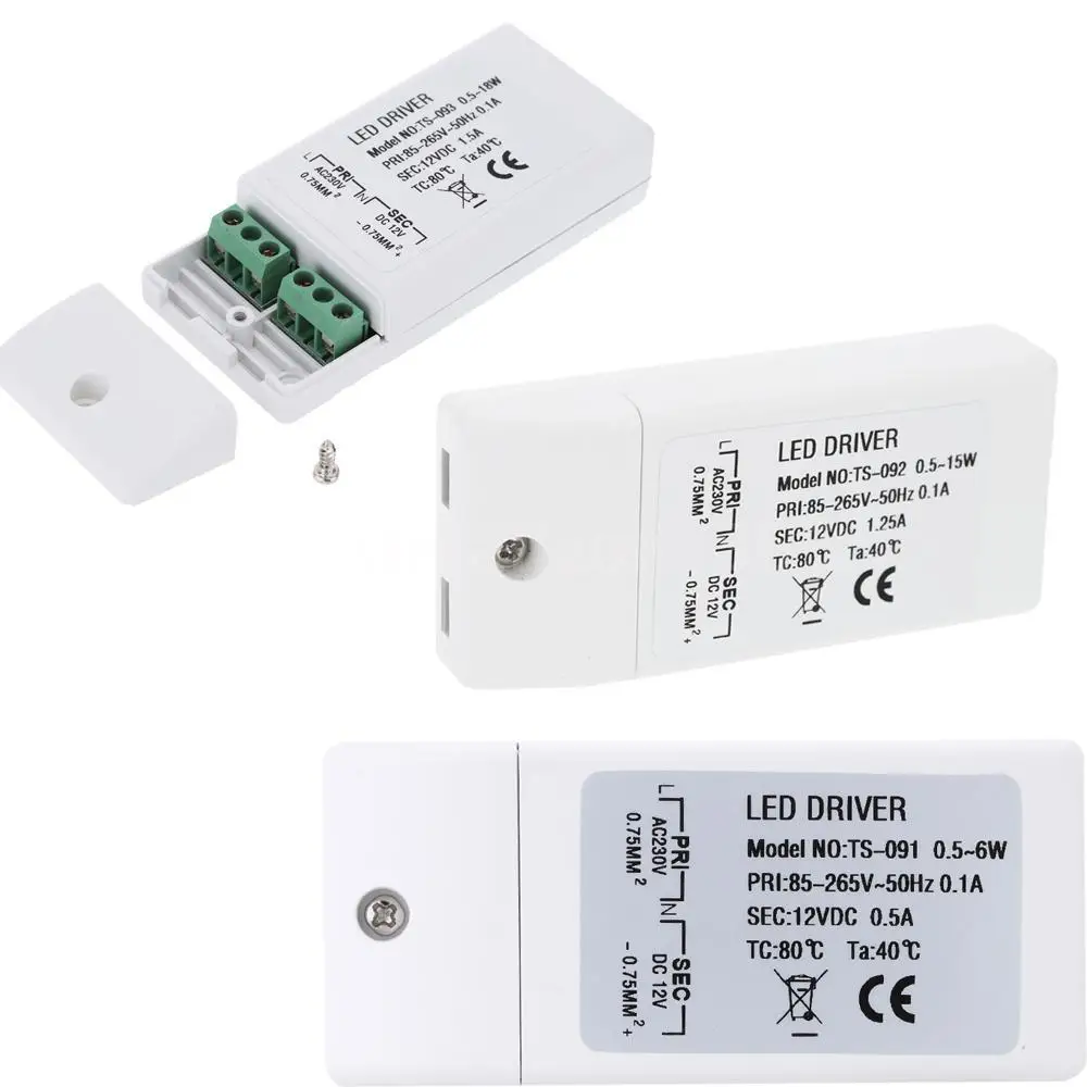 AC 85-265V к DC 12V SMD светодиодный трансформатор-драйвер светодиодный трансформатор питания для MR11/G4/MR16/GU5.3 светильник 18W