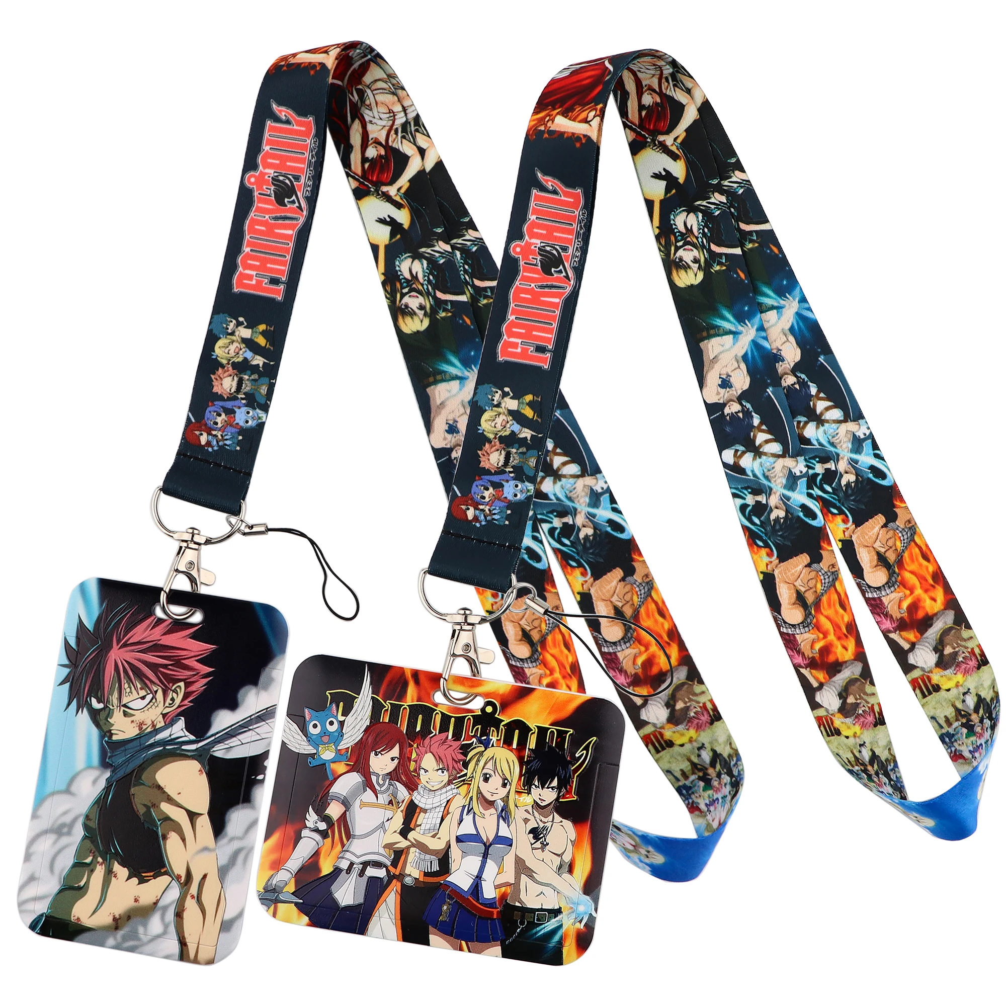 DZ2588 Anime Manga FAIRY TAIL Lanyard For Keys ID Credit Bank Card Cover Badge Holder Phone Charm Keychain Accessories | Украшения и