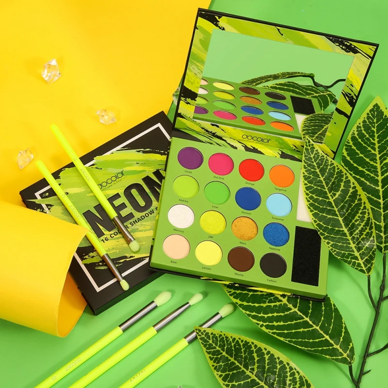 

Docolor Fluorescent Green Eyeshadow Waterproof Glitter Pigment Matte Eyeshadow Pallete Makeup Eyeshadow Pallette Cosmetic NEW