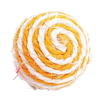 

1 x Pet Dog Cat Rope Ball Kitten Teaser Chew Rattling Cute Playing Toys Sisal (Random Colour)