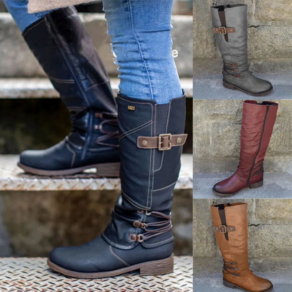 Winter Boots Female Women Shoes 2020 Fashion Classic Pu Leather Winter Women Boots Ladies Shoes Botas De Invierno Para Mujer