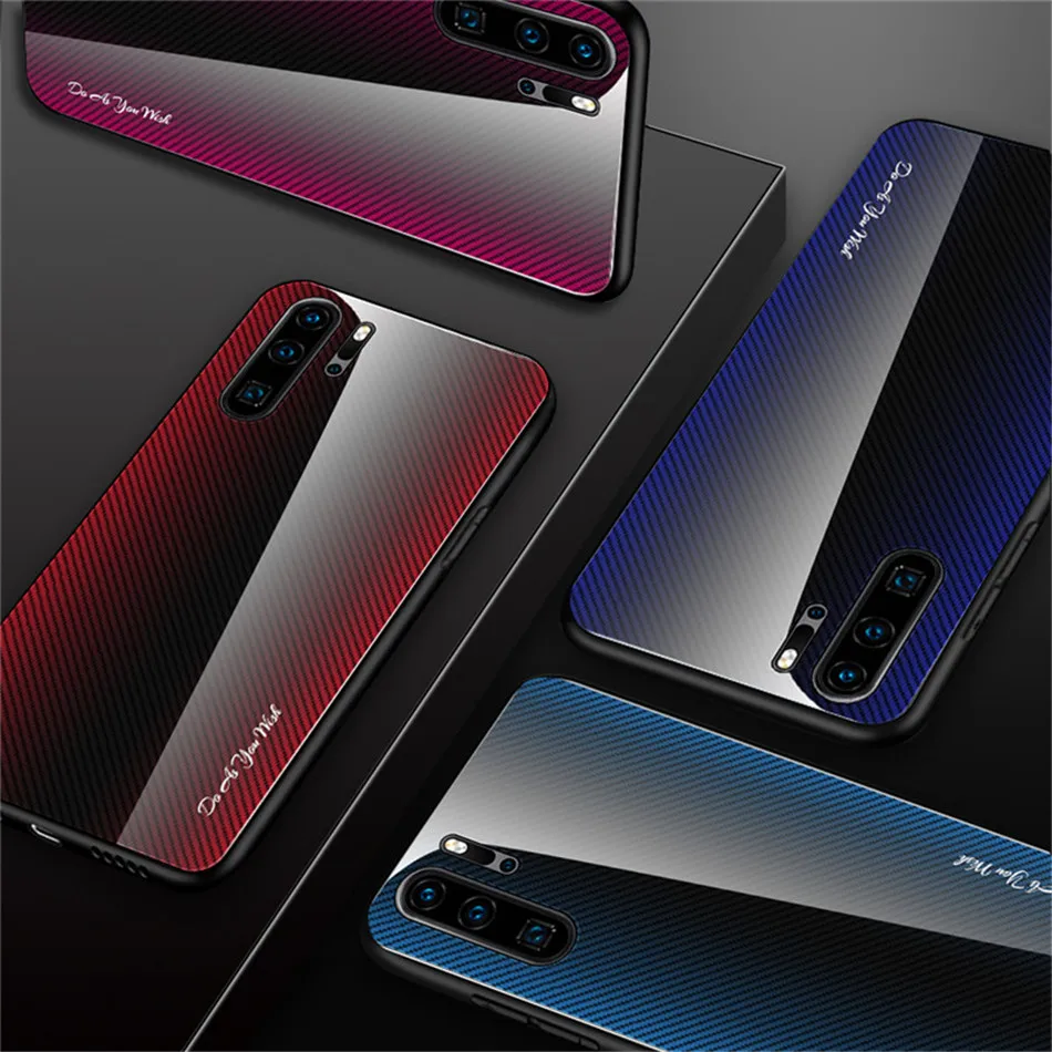 Чехол из закаленного стекла USLION для huawei P30 P20 Pro Honor 20 Pro 8X9X10 Lite Nova 5 Pro mate 20 Pro P Smart Gradient, Жесткий Чехол