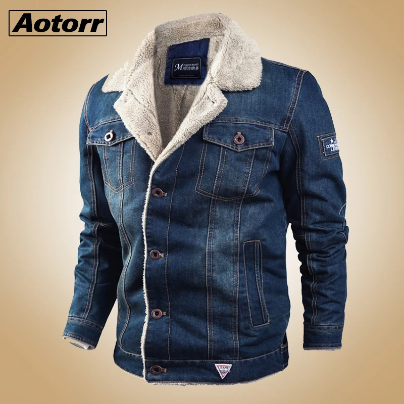 Denim Mens Jacket Wool Liner Thicker Coats Winter Military Jeans Jacket Men Thick Warm Bomber Army Mens Jackets Large Size Denim Mens Jacket Wool Liner Thicker Coats Winter Military Jeans Jacket Men Thick Warm Bomber Army Mens Jackets Large Size