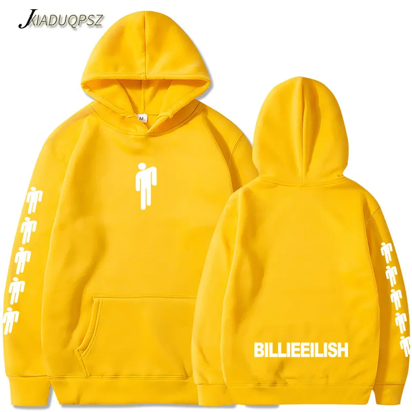 Billie Eilish толстовка женская с длинным рукавом Eilish Merch Lothse унисекс пуловеры нарядная толстовка с капюшоном топы Dropshop женские тонкие пальто - Цвет: WM22-24 Yellow