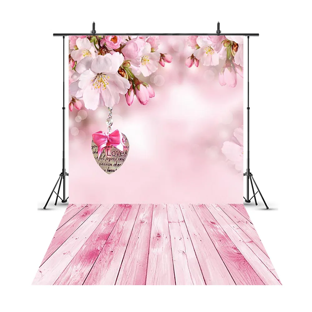  Wood Floor Flower Love Heart Valentine's Day Photo Background Birthday Theme Party Decoration Supplies Newborn Baby 260 | Электроника