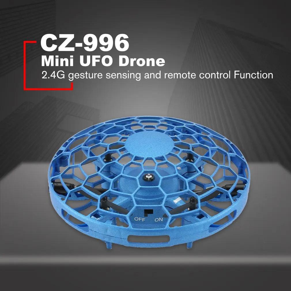 CF-966 UFO летающий мяч игрушки ручное управление СВЕТОДИОДНЫЙ Датчик дистанционного управления Вертолет игрушка интерактивный Дрон Крытый флаер игрушки для детей - Цвет: blue