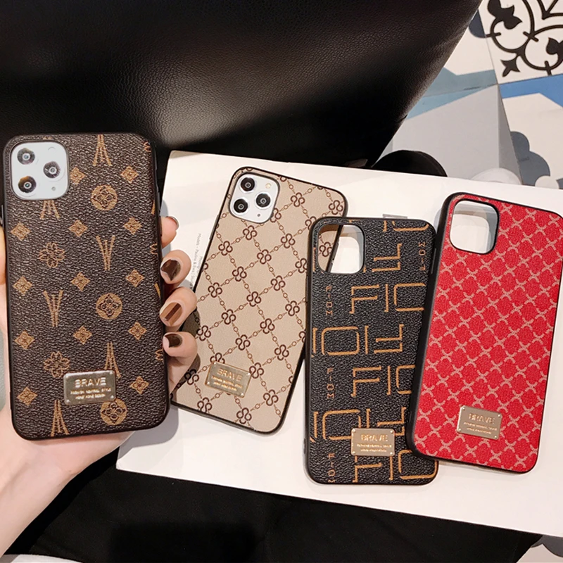 Luxury Brand Flower Leather Case For Apple Iphone 12 11 Pro Max Xr Xs Mini 8 7 6s Plus Fashion Designer Logo Silicone Back Cover Phone Case Covers Aliexpress
