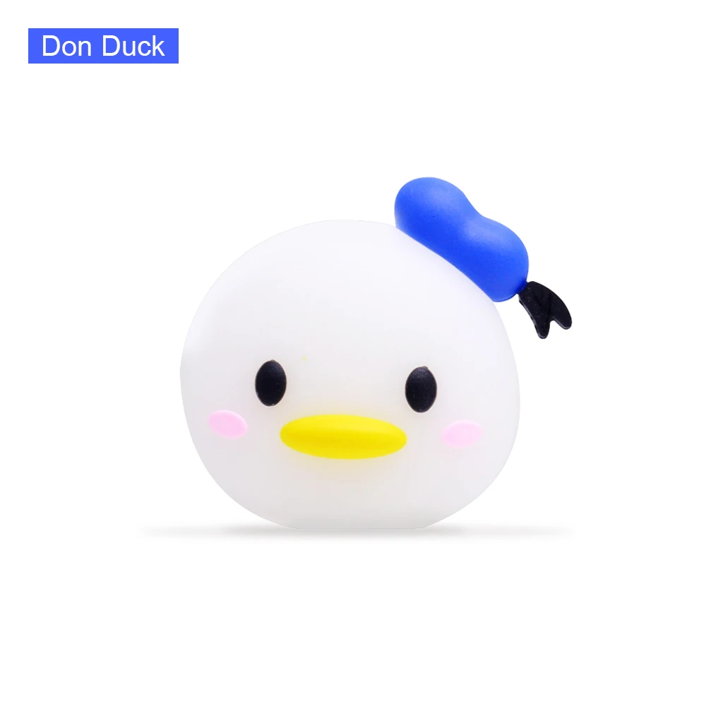 Don Duck ЦУМ милый укус животных кабель протектор для iPhone USB кабель для передачи данных Органайзер чомперы мультфильм укусы провода намотки держатель телефона - Цвет: Don Duck
