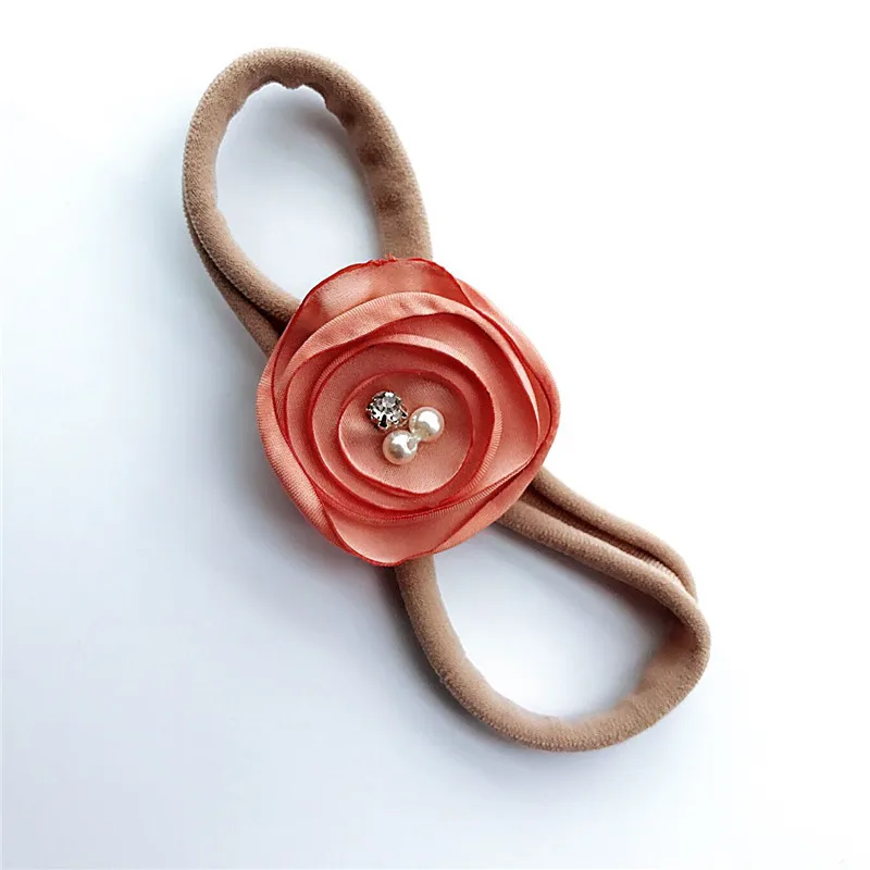small flower baby nylon headbands newborn girls hair accessories (4)