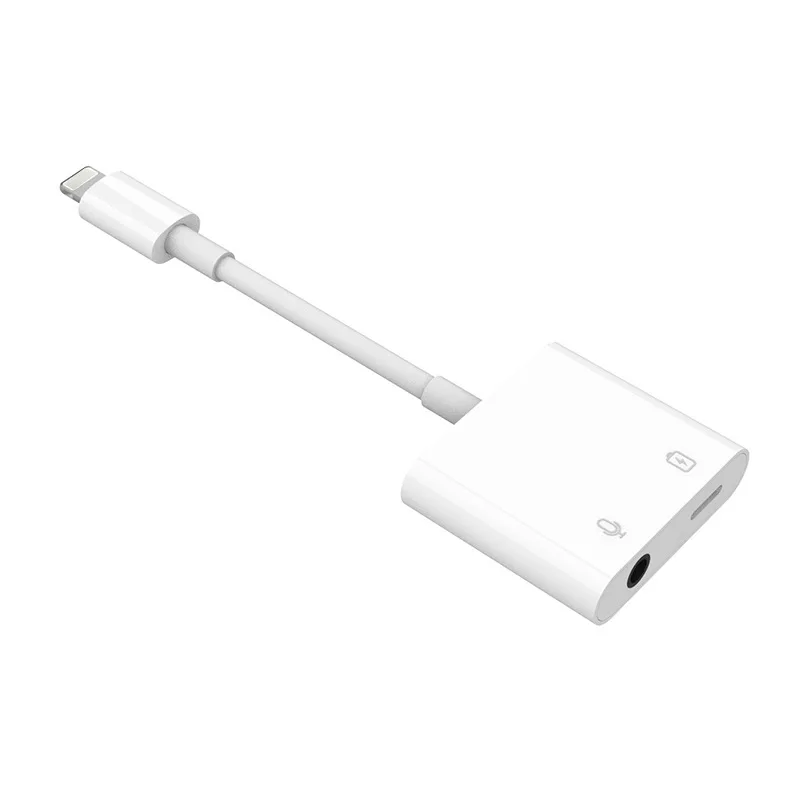 3,5 мм Адаптеры кабель для подключения наушников для IOS Syetem наушников Adaptador для iPhone 7 8 X AUX аудио адаптер для Lightning - Цвет: white