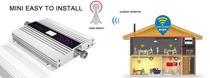 Мини-2G 4G 1800 LTE DCS повторитель сотового сигнала усилитель 4G 1800mhz band 3 Усилитель сотового сигнала с ЖК-дисплеем